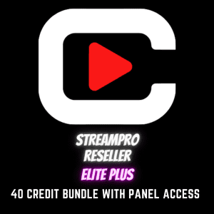 StreamPro Reseller Elite Plus - 40 Credit Bundle with Panel Access